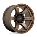 Fuel 1PC D768 Rush - 17X9 01mm - Matte Bronze wheel with 6-lug design, rugged off-road styling, and matte bronze finish