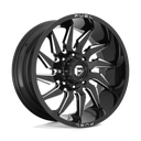 Fuel 1PC D744 Saber - 20X9 01mm - Gloss Black Milled off-road wheel with aggressive multi-spoke design