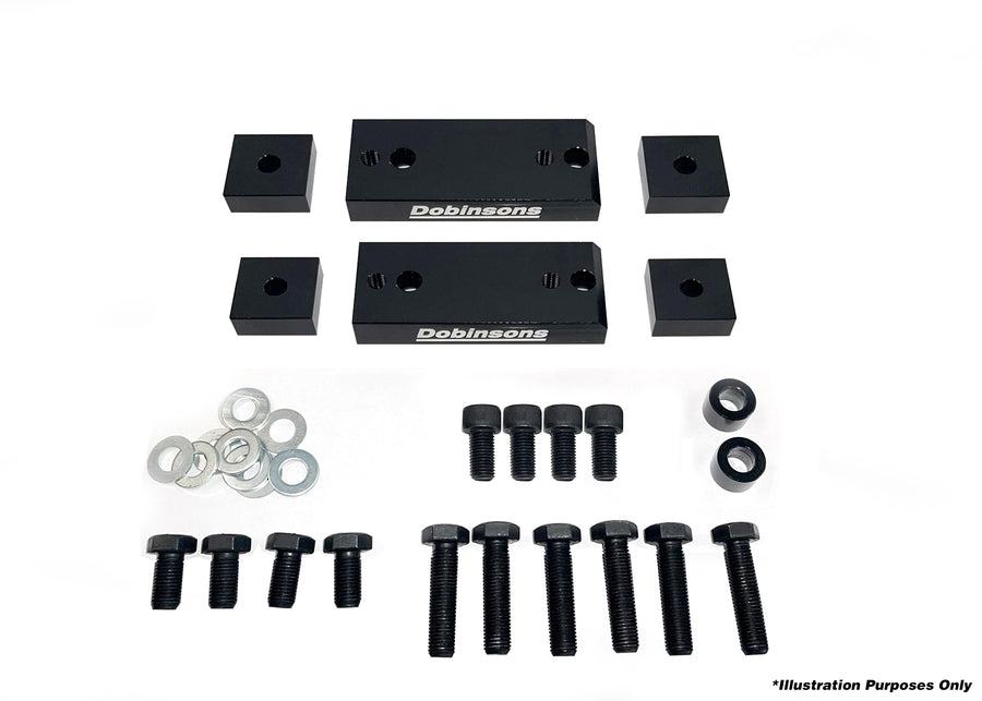 Dobinsons Front Sway Bar Relocation Kit - SE59-525K aluminum brackets and hardware for 2003-2023 Toyota 4Runner