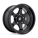 Fuel 1PC D664 Shok - 17X9 -12mm - Matte Black off-road wheel with six lug pattern and rugged multi-spoke design