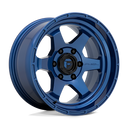 Fuel 1PC D739 Shok - 18X9 01mm - Dark Blue off-road 6-lug wheel with machined accents for rugged trucks and SUVs.