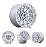 17x9" -12 MM OffSet Fuel Wheels for Tacoma 2nd & 3rd Gen - Fitment Guarantee, heavy-duty Fuel alloy off-road rim in silver finish