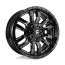 Fuel 1PC D595 Sledge - 18X9 -12mm - Gloss Black Milled off-road wheel with aggressive multi-spoke design and beadlock styling
