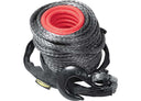 Smitty bilt SPECTRA 10K SYNTHETIC WINCH ROPE; 25/64IN X 94FT heavy-duty synthetic tow rope with steel hook by Mudify for off-road recovery.