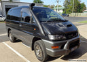 Dobinsons Snorkel Kit For Mitsubishi Delica L400 2.5L Diesel - RIGHT SIDE MOUNT - SN43-3451 installed on off-road van