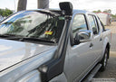 Dobinsons Snorkel Kit For Nissan Navara/Frontier D40, Pathfinder R51 2.5L Diesel - LEFT SIDE MOUNT - SN45-3397 installed on silver 4x4 truck