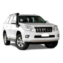 Load image into Gallery viewer, A white Toyota Land Cruiser, equipped with a Safari ARB Safari 4x4 Snorkel SS188HF for Toyota Prado 150 Series, is parked on a durable material white background.