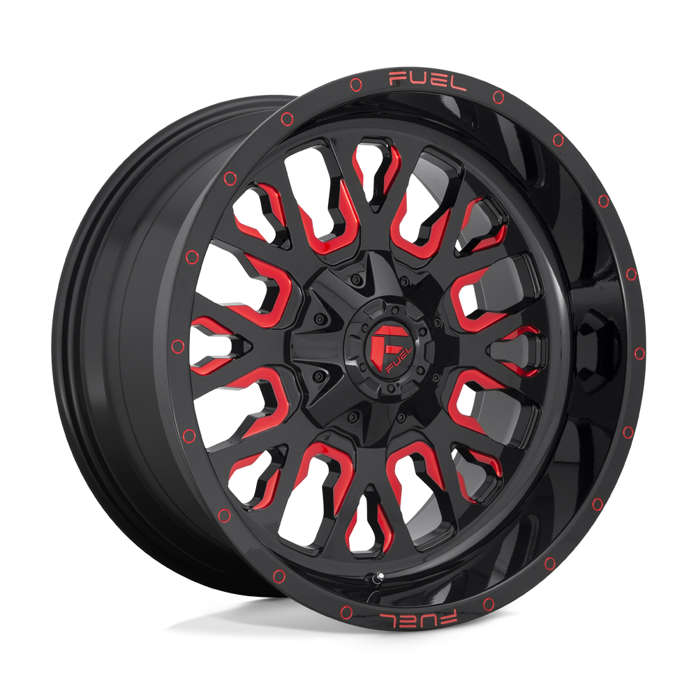 Fuel 1PC D612 Stroke - 17X9 01mm - Gloss Black Red Tinted Clear