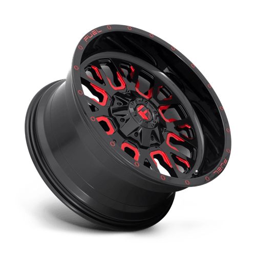 Fuel 1PC D612 Stroke - 17X9 01mm - Gloss Black Red Tinted Clear