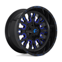 Fuel 1PC D645 Stroke - 18X9 01mm Gloss Black Blue Tinted Clear wheel with multi-spoke design and beveled accents