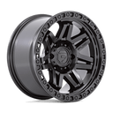 Fuel 1PC D810 Syndicate - 17X9 01mm - Blackout off-road wheel with multi-spoke design and simulated beadlock ring