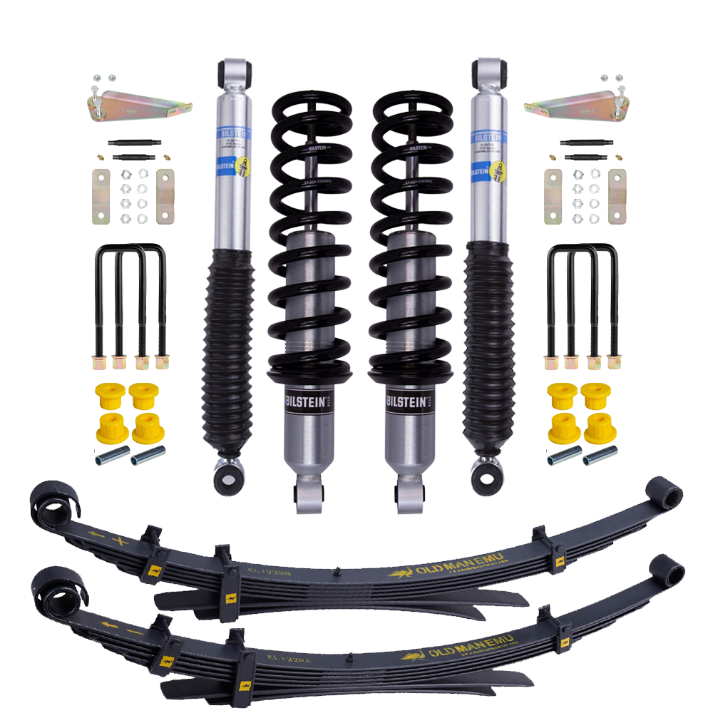 Bilstein B8 6112/5100 2.1-2.8 inch Tacoma 3.4L V6 Double Cab 4WD (98-04) Lift Kit w/ OME Springs with Assembled Front Shocks