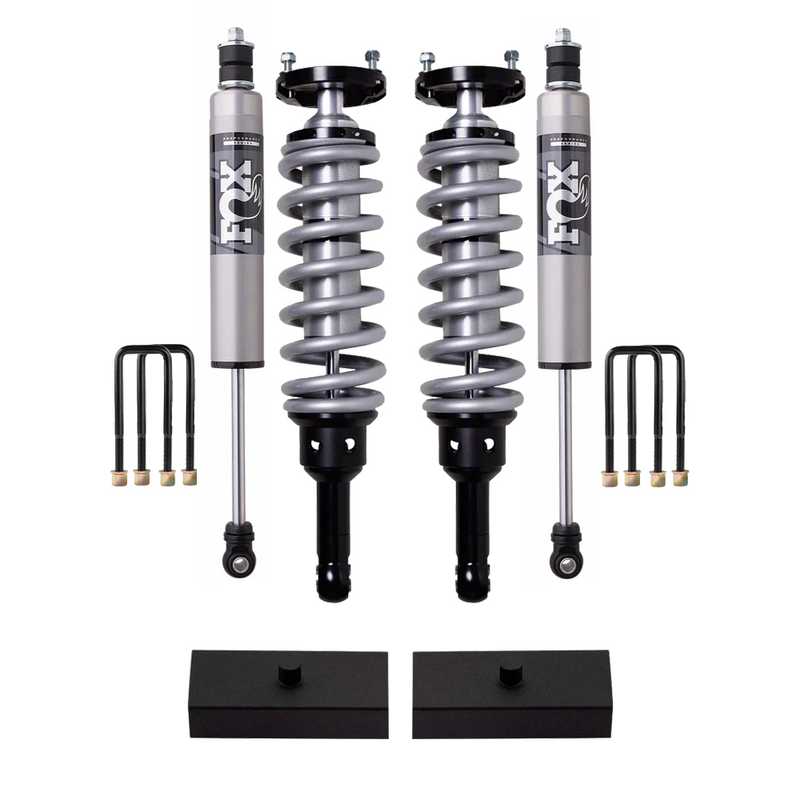 FOX 2.5 Performance 0-2 inch Lift Kit for Tacoma (05-15) – Stock (0 lbs) - Rear Block