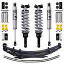 FOX 2.5 Performance 0-2 inch Lift Kit for Tacoma (05-15) with coilover shocks, leaf springs, and mounting hardware components