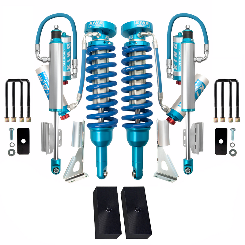 KING 2 - 3 inch Lift Kit for Tacoma (05-23) – w/Adjuster / Stock (0 lbs) - Rear Block