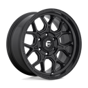 Fuel 1PC D670 Tech - 18X9 01mm - Matte Black off-road wheel with multi-spoke design and beadlock-style rim detailing