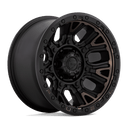 Fuel 1PC D824 Traction 17x9 wheel -12mm ET matte black finish with double dark tint off-road design