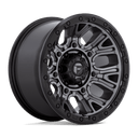 Fuel 1PC D825 Traction - 17X9 -12mm wheel in matte gunmetal with black ring, aggressive off-road design
