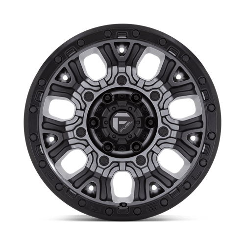 Fuel 1PC D825 Traction - 17X9 -12mm - Matte Gunmetal With Black Ring