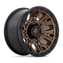 Fuel 1PC D826 Traction 17x9 -12mm Matte Bronze With Black Ring off-road wheel with multi-spoke, matte finish design