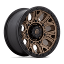 Fuel 1PC D826 Traction - 17X9 1mm Matte Bronze With Black Ring off-road wheel, multi-spoke rugged design