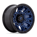 Fuel 1PC D827 Traction - 17X9 -12mm - Dark Blue With Black Ring wheel with multi-spoke design and matte black lip finish