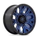 Fuel 1PC D827 Traction - 20X9 1mm - Dark Blue With Black Ring off-road wheel, 6-lug design suitable for 4x4 trucks and SUVs