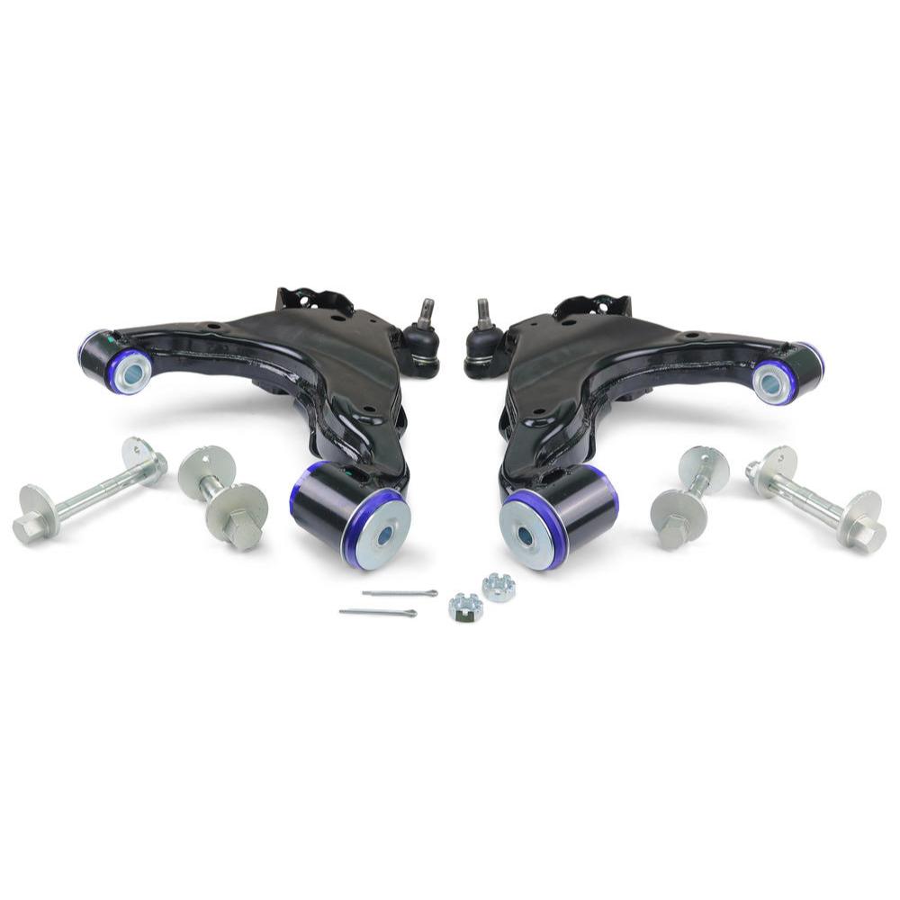 SuperPro KDSS Front Lower Control Arm Set - Camber Adjustable TRC493 for Toyota 4Runner (10-24), Lexus GX460 (10-23)