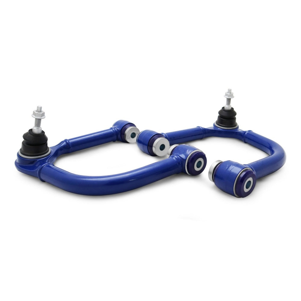 SuperPro Front Upper Control Arm Set TRC6700 for Ford Bronco 21-ON with adjustable bushings and heavy-duty Australian steel construction