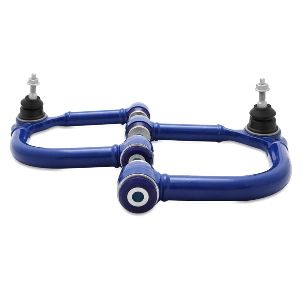 SuperPro Front Upper Control Arm Set TRC6700 for Ford Bronco 21-ON with adjustable bushings and heavy-duty steel construction