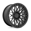 Fuel 1PC D757 Trigger - 20X9 01mm - Matte Black 6-lug off-road wheel with multi-spoke beadlock design