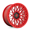 Fuel 1PC D758 Trigger - 17X9 01mm - Candy Red multi-spoke off-road wheel with beadlock-style rim and black center cap