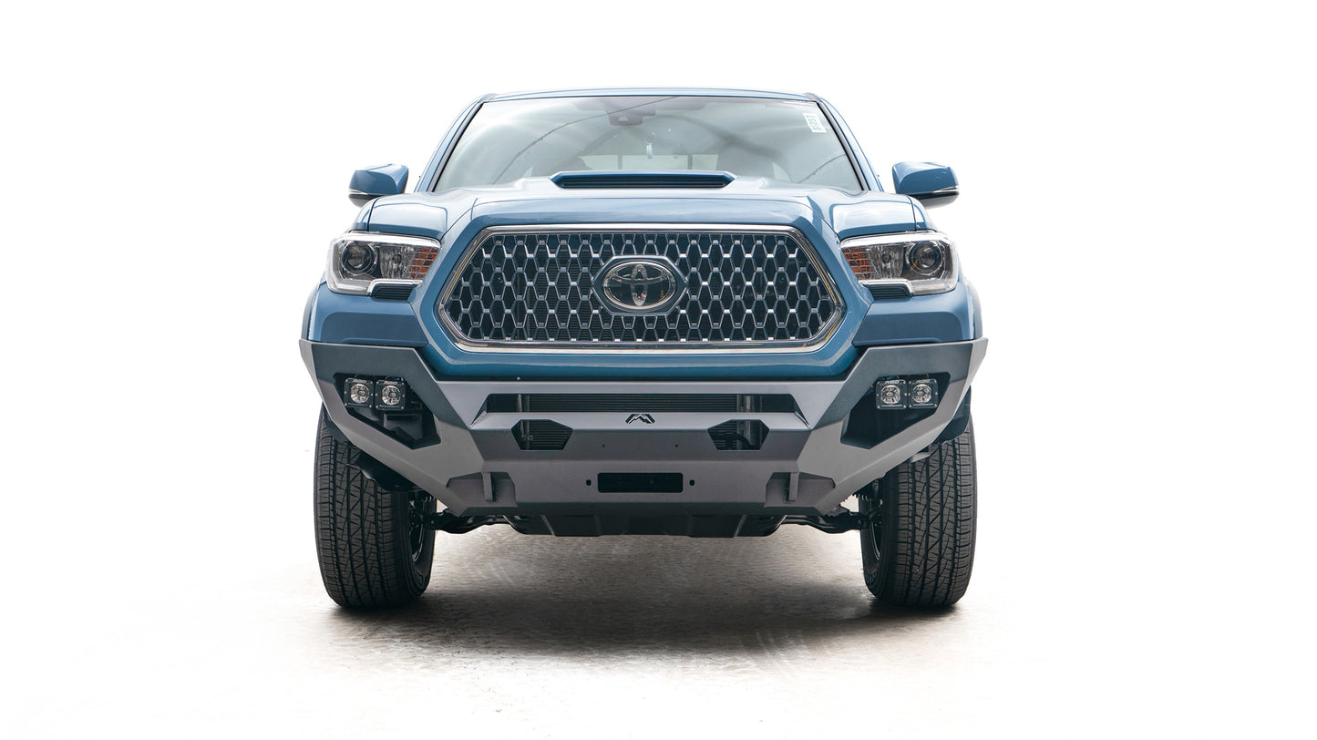 Fab Fours Matrix Series Front Bumper TT16-X3651-1 for Toyota Tacoma 2016-2023 with winch-ready mount and light bar slot