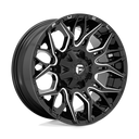 Fuel 1PC D769 Twitch - 20X9 01mm - Glossy Black Milled wheel with aggressive multi-spoke design for off-road trucks