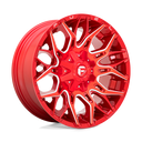 Fuel 1PC D771 Twitch - 20X9 01mm - Candy Red Milled wheel with multi-spoke design for off-road trucks