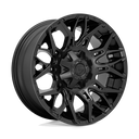 Fuel 1PC D772 Twitch - 20X9 01mm - Blackout off-road wheel in matte black with aggressive multi-spoke design