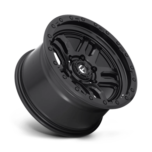 OME 2.5" Lift Kit + 17" Fuel Wheels & Tires Package for Tacoma (16-23) showing black beadlock style off-road wheel