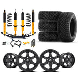 Old Man Emu OME 2.5" Lift Kit with suspension, 17" Fuel wheels, and all-terrain tires for 2016-2023 Toyota Tacoma