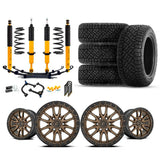 Old Man Emu OME 2.5" Lift Kit with heavy-duty suspension and 17" Fuel wheels and all-terrain tires for 2016-2023 Toyota Tacoma