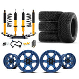 OME 2.5" Lift Kit + 17" Fuel Wheels & Tires Package for Tacoma (05-15) with Old Man Emu heavy-duty suspension and all-terrain tires