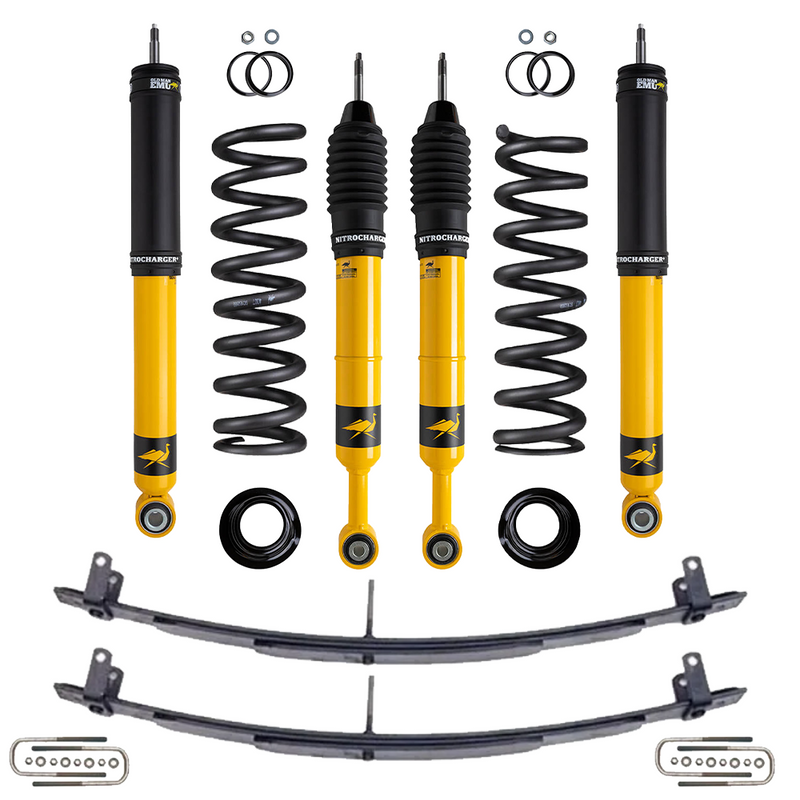 OME Nitro+ 2-3 inch Lift Kit for Tacoma (16-23) – 2 inches / Standard (Up to 50 lbs) / Icon Add a Leaf (0-200 lbs)