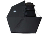 UDA18079919 XD NOMADIC 270-AWNING W/LIGHTS & BLK OUT , DRIVER SIDE, BLK BODY, BLK TRIM & BLK black heavy-duty off-road awning with integrated lights and blackout design