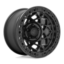 Fuel 1PC D120 Unit Beadlock - 17X9 -15mm - Blackout matte black off-road wheel with multi-spoke beadlock design