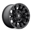 Fuel 1PC D560 Vapor - 17X9 -12mm - Matte Black off-road wheel with aggressive multi-spoke design and reinforced lug pattern
