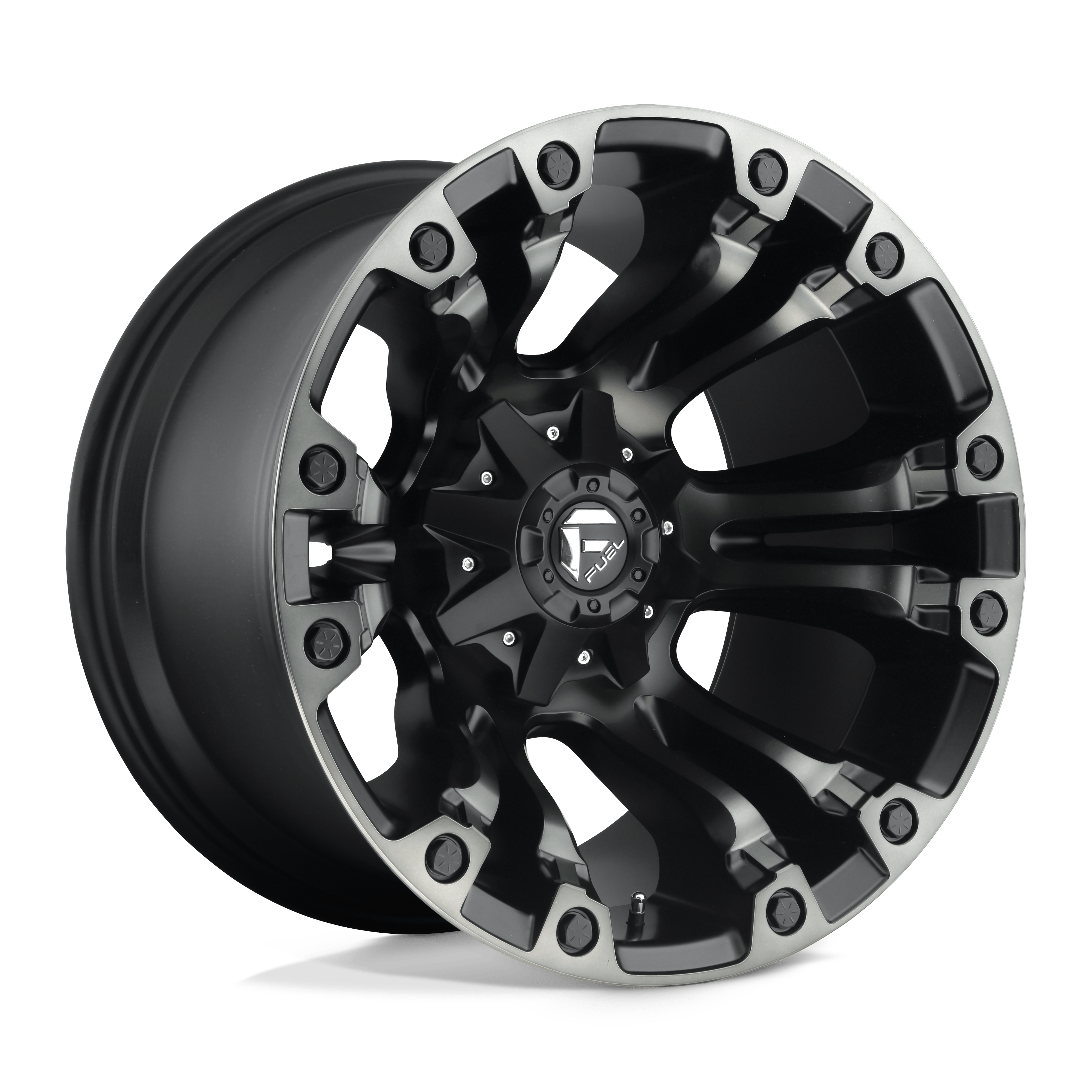 Fuel 1PC D851 Vapor - 17X9 -12mm - Matte Black Gray Tint