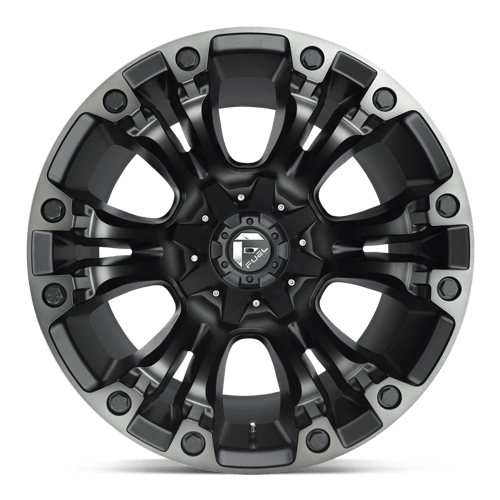 Fuel 1PC D851 Vapor - 17X9 -12mm - Matte Black Gray Tint
