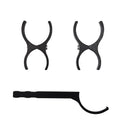 Old Man Emu Rear BP-51 Shock Fitting Kit VM80010042 with metal clamps and specialized installation tool for off-road suspension maintenance