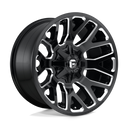 Fuel 1PC D623 Warrior - 20X9 01mm Gloss Black Milled wheel with multi-spoke design for off-road vehicles