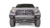 Fab Fours Pre-runner Guard Ultra Light Hybrid TB16-02-1 for Toyota Tacoma 2016-2023, winch-ready bumper with integrated LED light bar slot