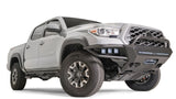 Fab Fours Pre-runner Guard Ultra Light Hybrid TB16-02-1 for Toyota Tacoma 2016-2023 with winch-ready front bumper and integrated LED light bar mount
